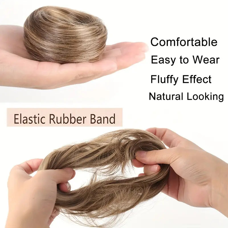 Synthetic Hair Bun Donut Extension Scrunchie