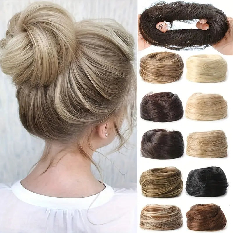 Synthetic Hair Bun Donut Extension Scrunchie