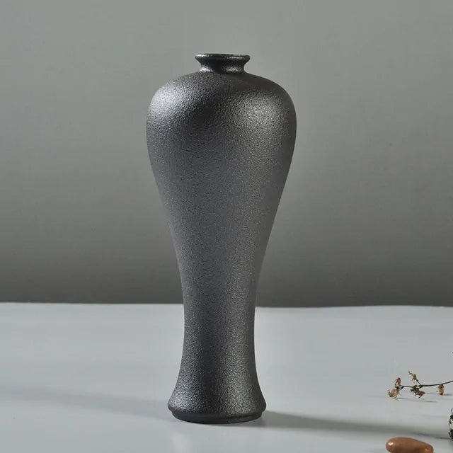 Minimalist Black Glaze Vases