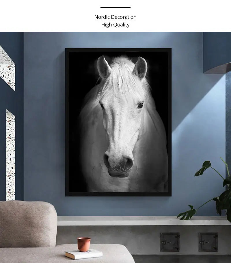 Stunning Black & White Canvas Animal Wall Art