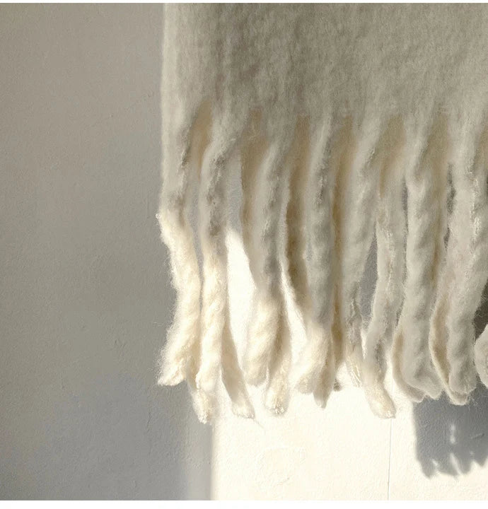 Cashmere Scarf with Tassels