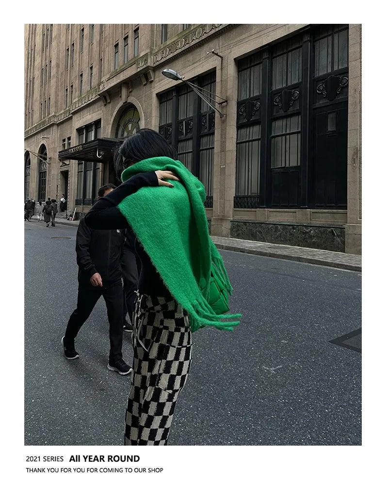 Cashmere Scarf with Tassels