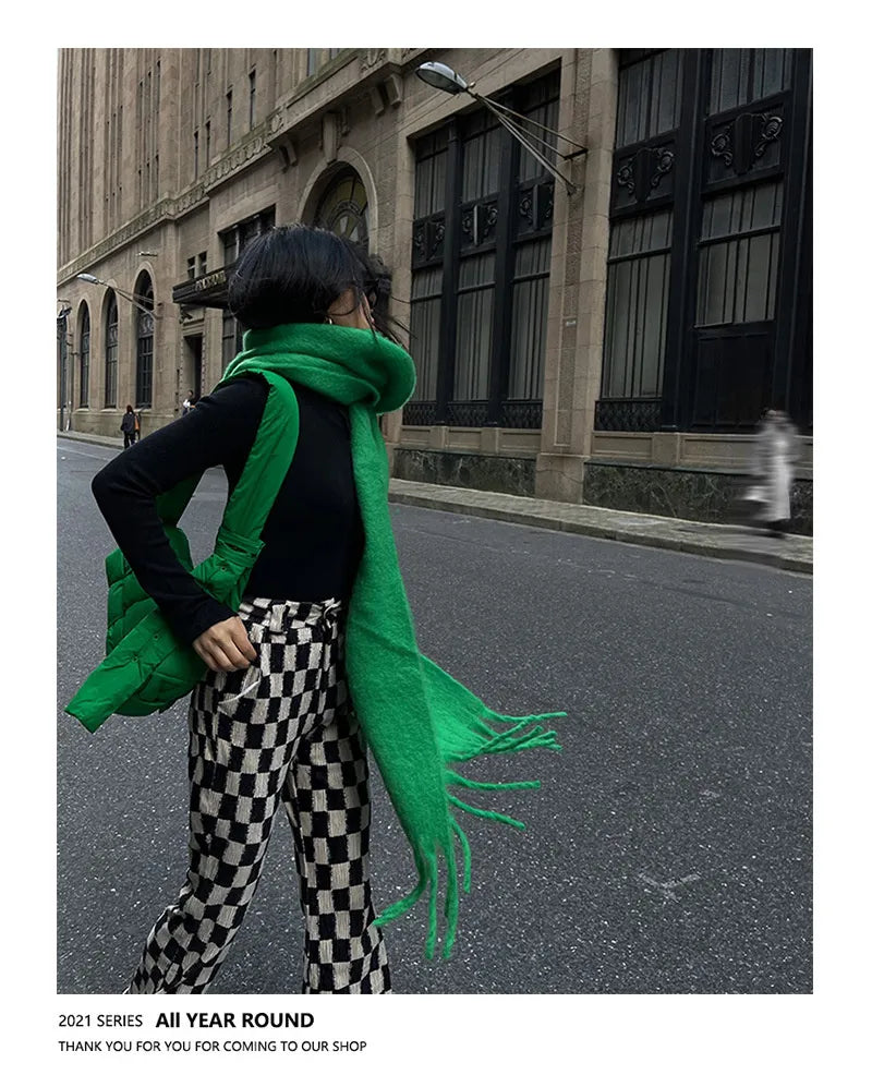 Cashmere Scarf with Tassels