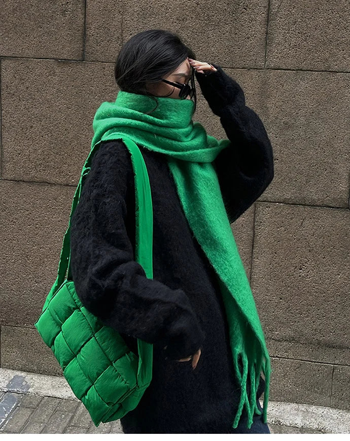 Cashmere Scarf with Tassels