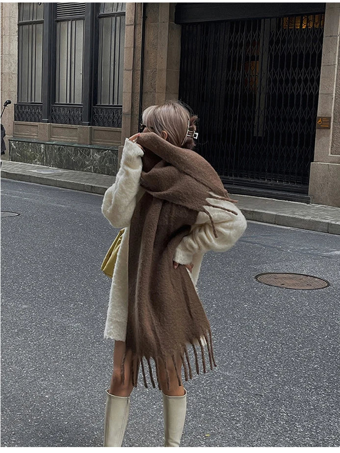 Cashmere Scarf with Tassels