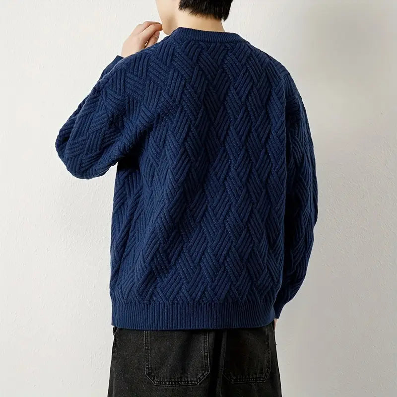 Hawthorne Acrylic Loose Knitted Aran Pullover Sweaters