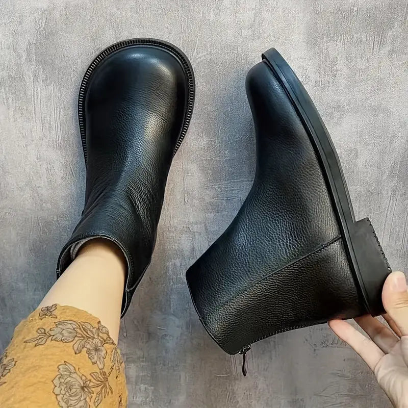 Genuine Leather Chelsea Ankle Boots