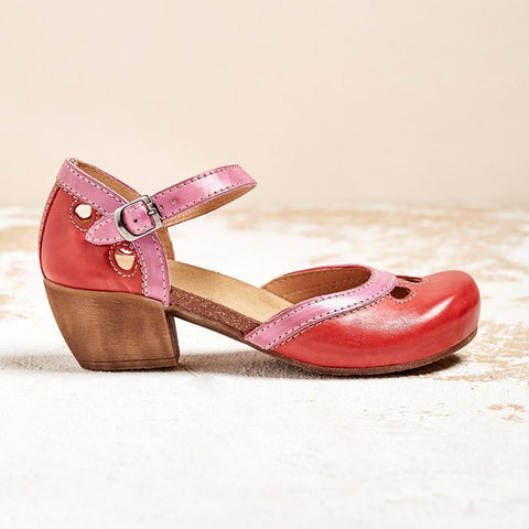 Mary Jane Retro Color Block Sandals