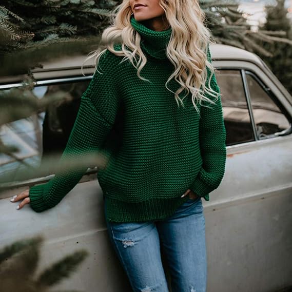 Turtleneck Chunky Knitted Sweater