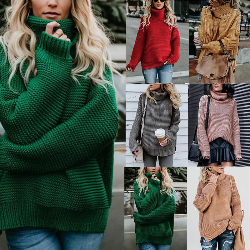 Turtleneck Chunky Knitted Sweater