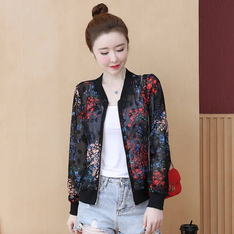 Chiffon Bomber Jackets