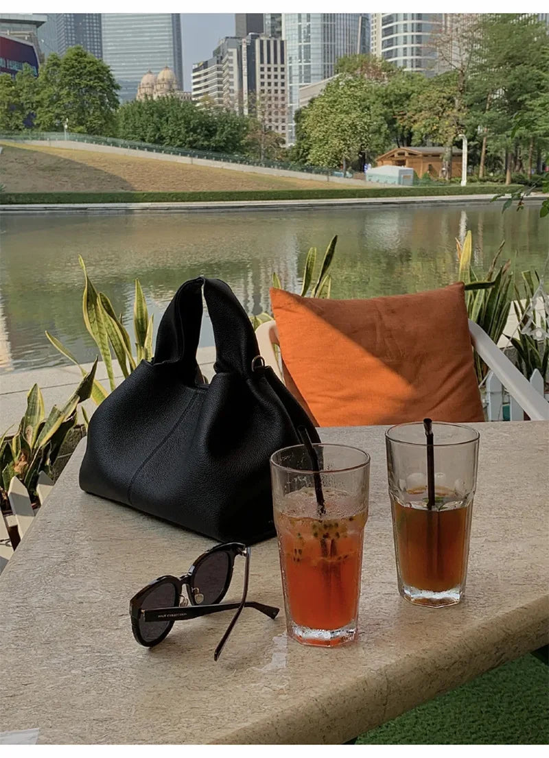 Leather Cloud Crossbody Bag