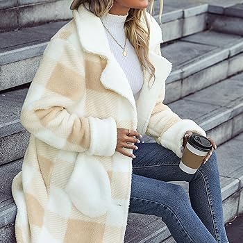 Single Breasted Plush Long Coat