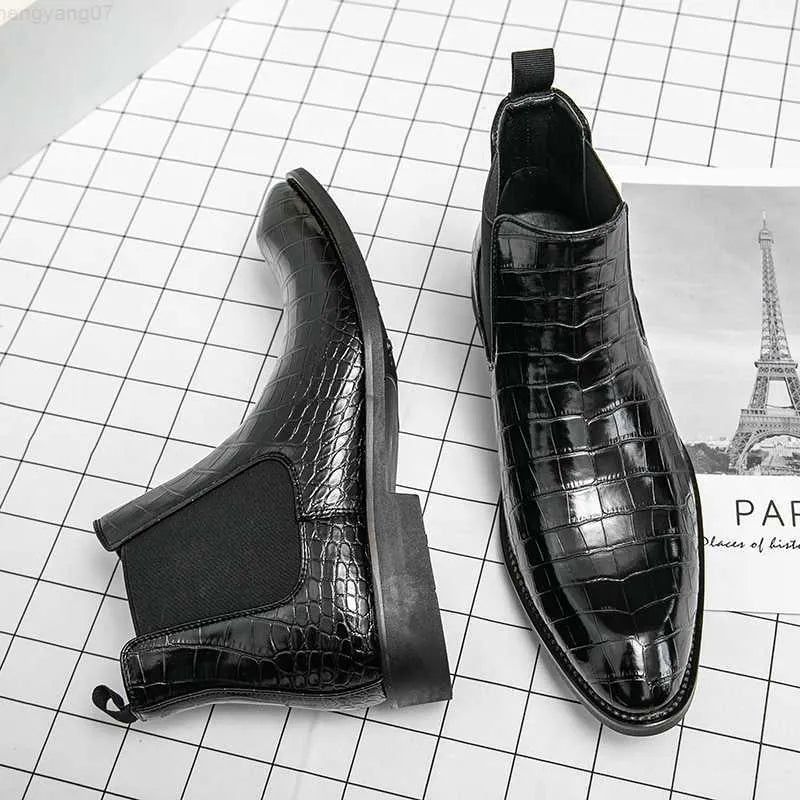 Unique Crocodile Vegan Leather Boots