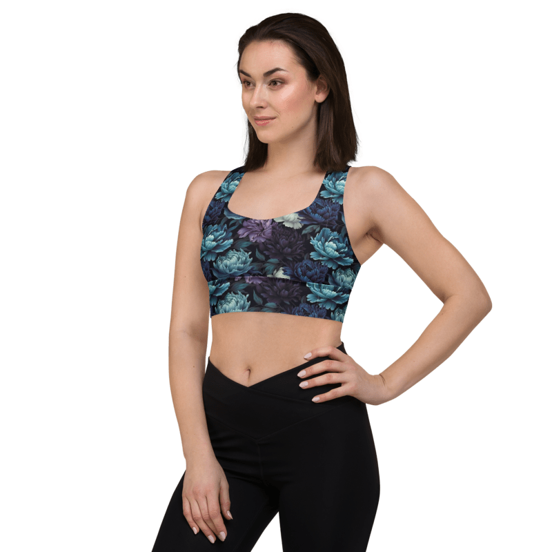 Recycled Longline BloomZ Compression Sports Bra
