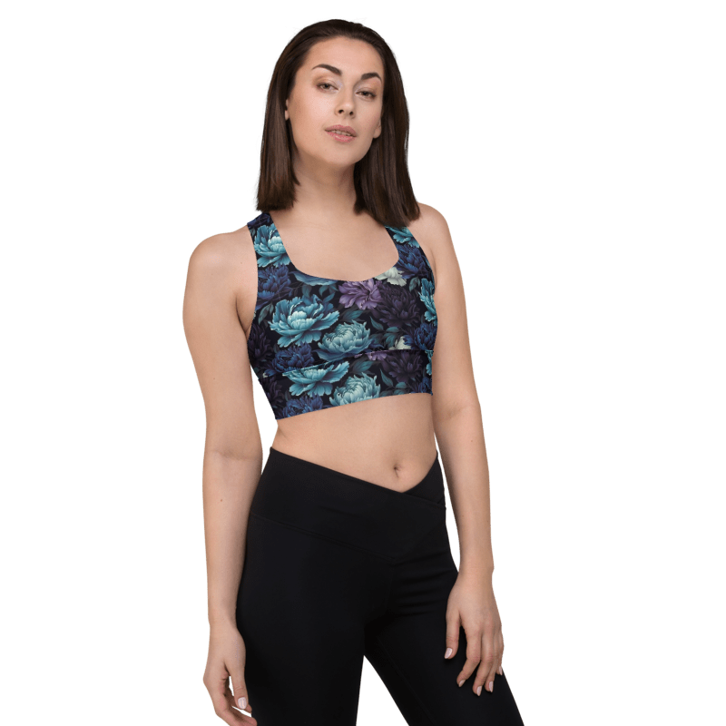 Recycled Longline BloomZ Compression Sports Bra