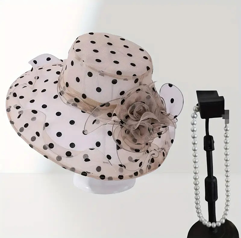 Polka Dot Wide Brim Sun Hats