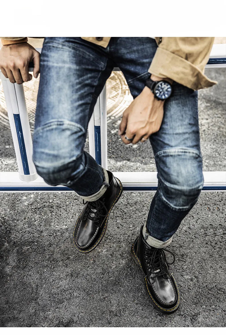 Randolph Cowhide Leather High-Top Boots
