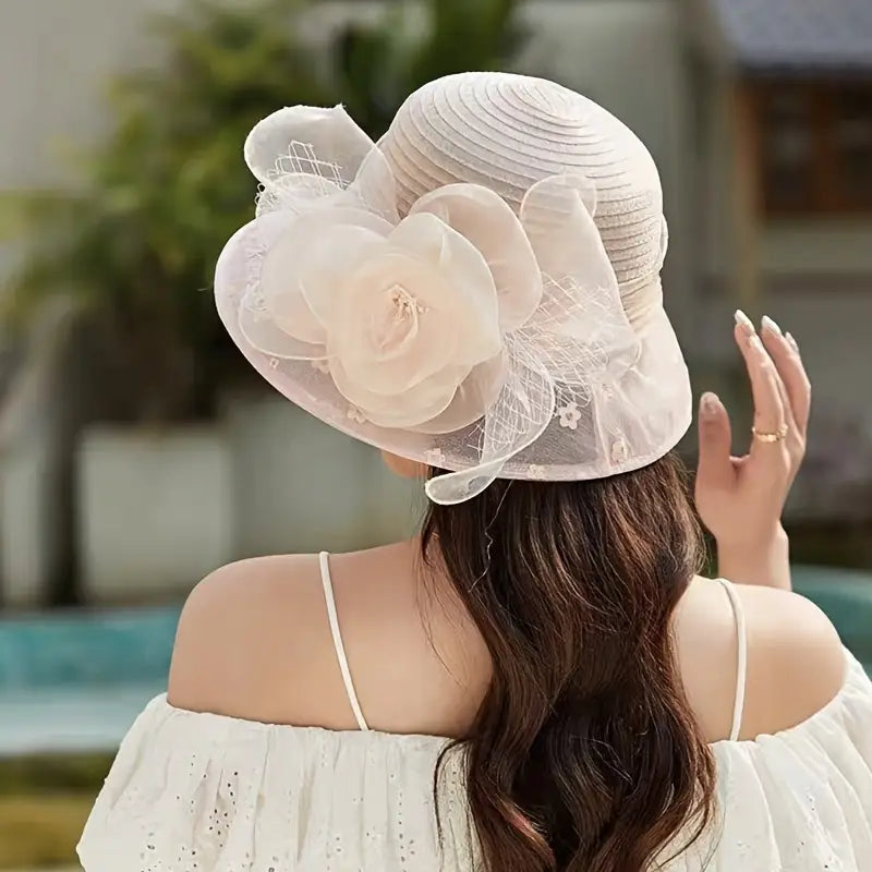 Versatile Two-Tone Floral Hats