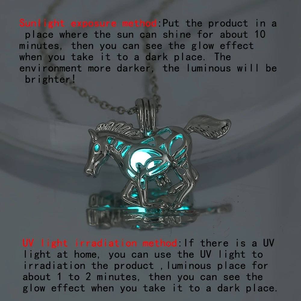 Luminous Horse Necklace