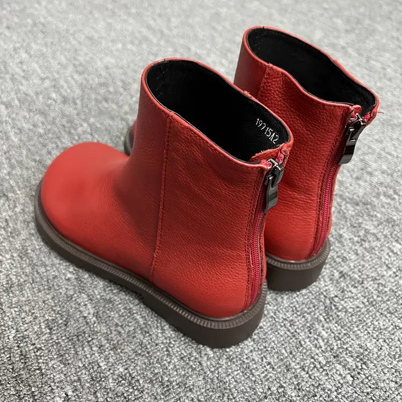 Genuine Leather Chelsea Ankle Boots