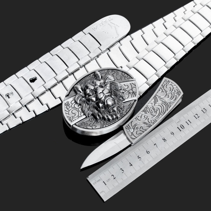 Tactical Stainless Steel Self-Defense Belt and Buckle Knife