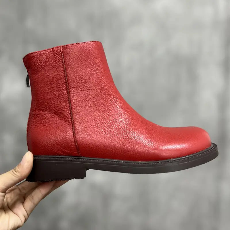 Genuine Leather Chelsea Ankle Boots