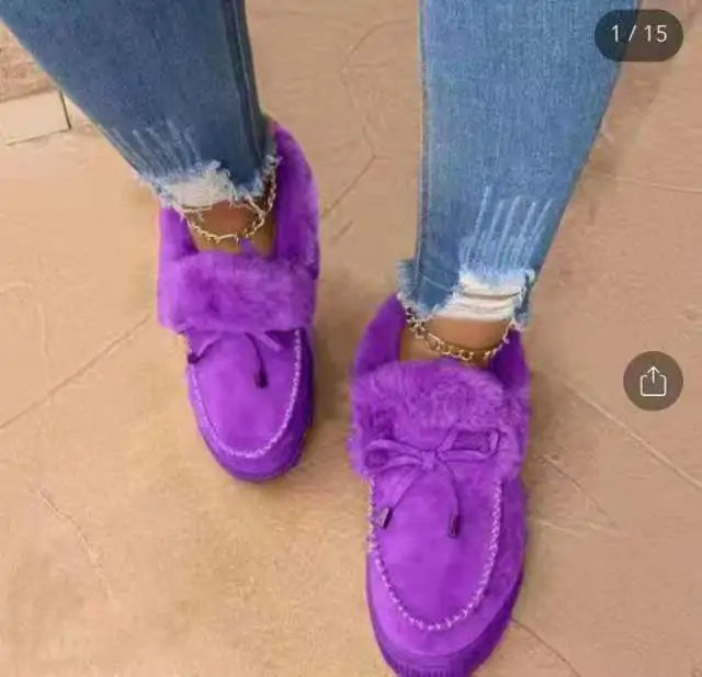 Warm Moccasin Slipper Boots