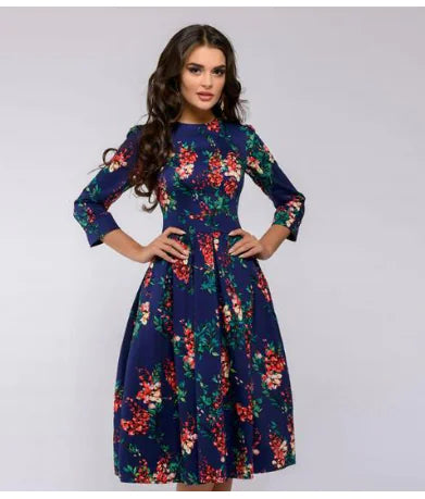 Gemma A- Line Vintage Polyester Dress