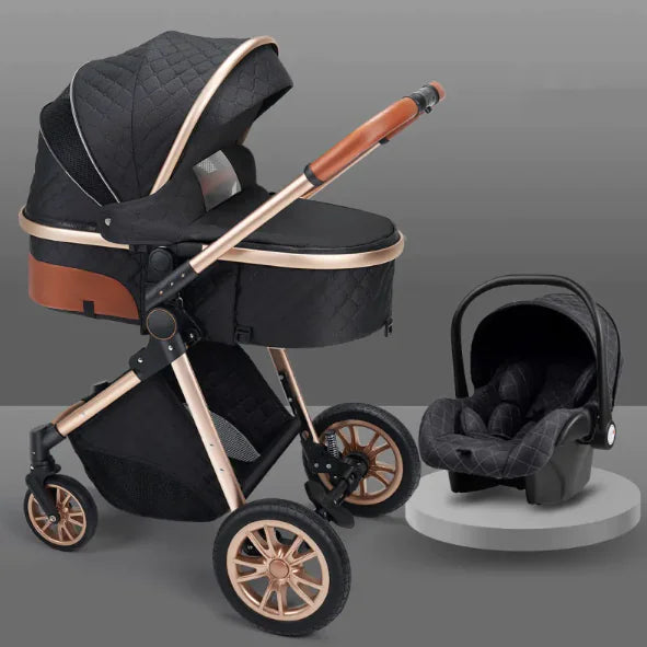 Stylish High View Lightweight 3 in 1 Pram and Strollers