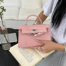 Birkin Inspired Kelly Mini Pochette Leather Handbags - The Monaco Collection