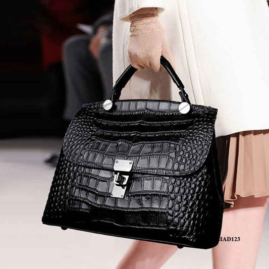 New European Leather Crocodile Crossbody Handbag