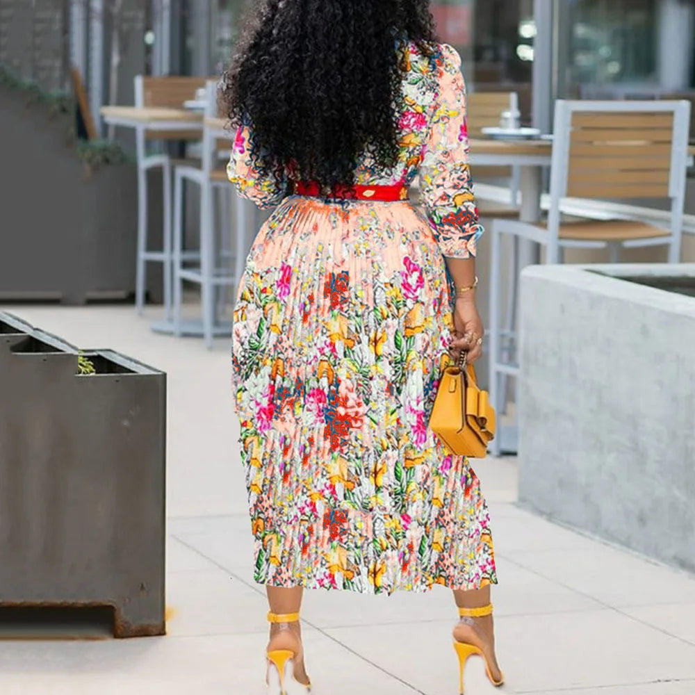 High Waist Pleated Dresses