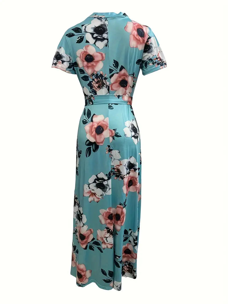 Casual Short Sleeve Maxi Dress