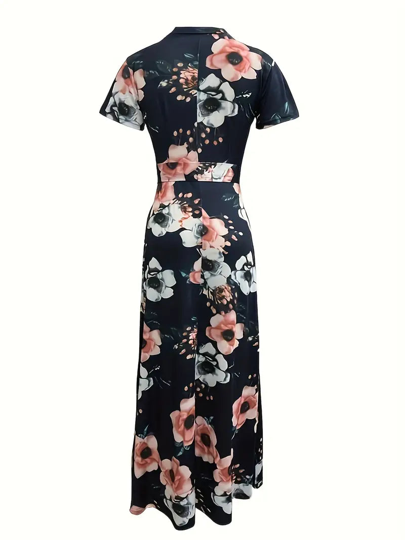 Casual Short Sleeve Maxi Dress