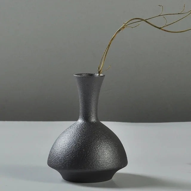 Minimalist Black Glaze Vases