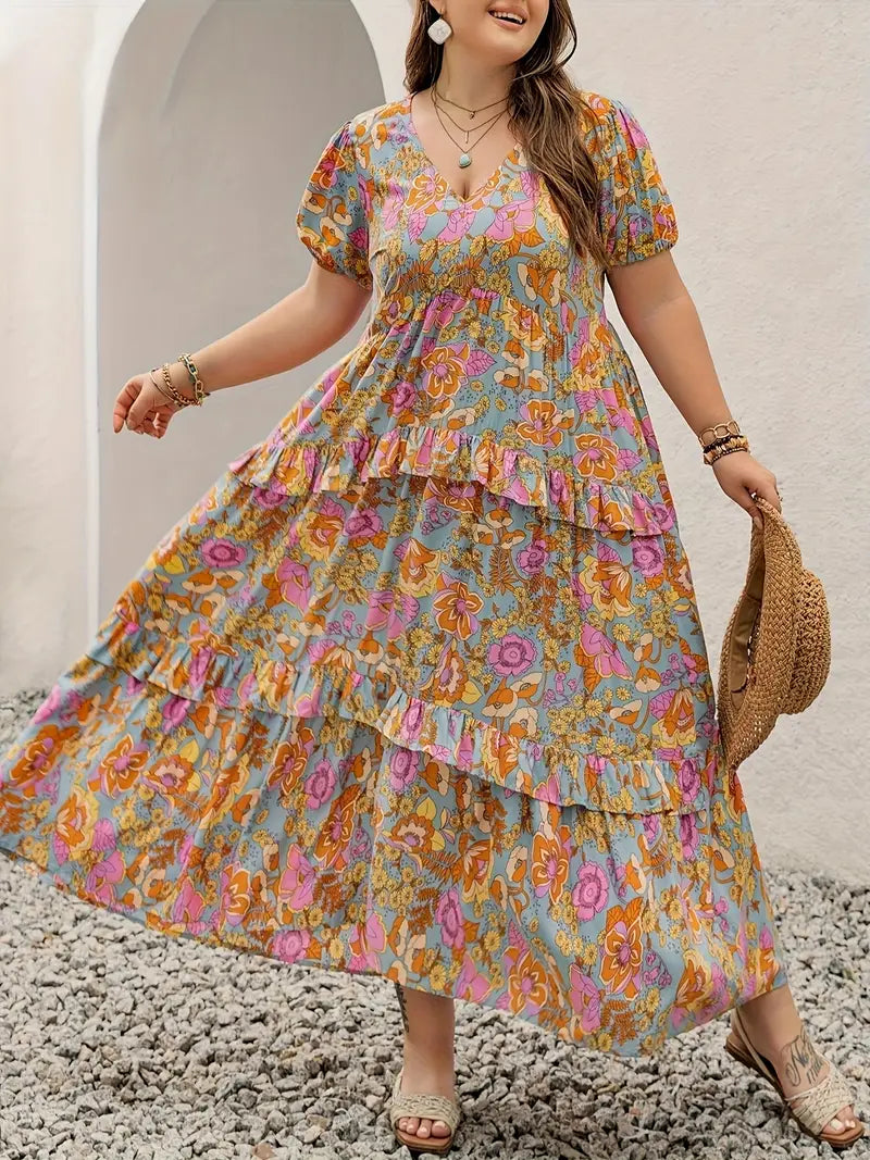 Rustty Dustty Plus Size Viscose Boho Dress