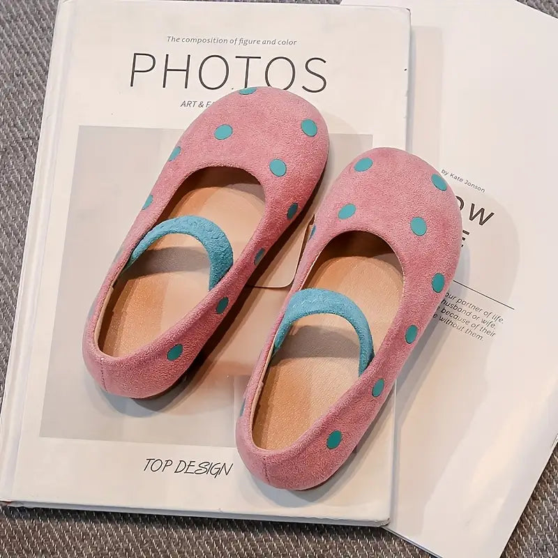 Honey Girl Polka Dot Ballet Shoes