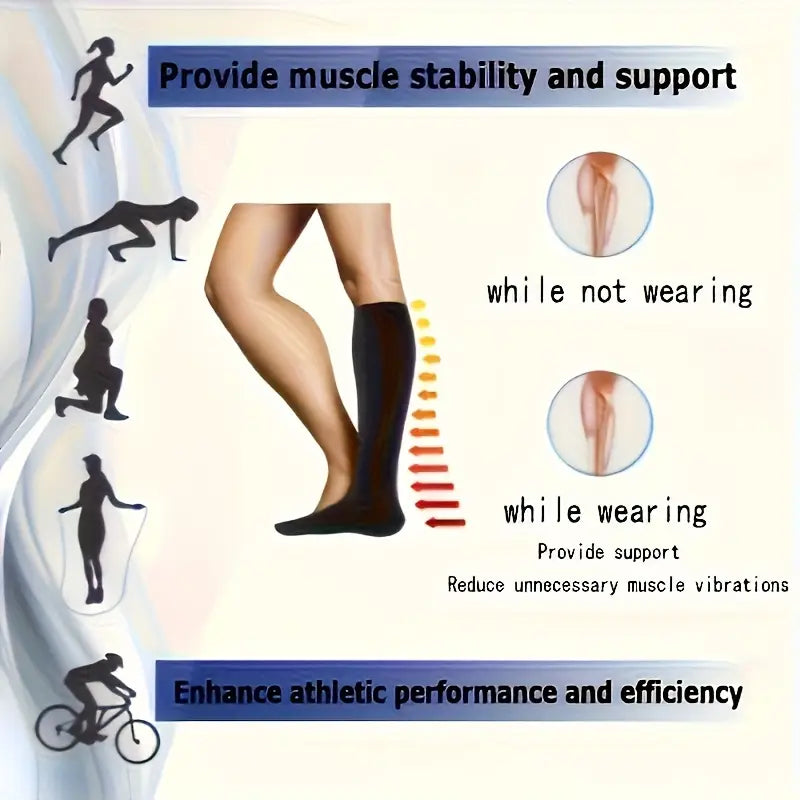 Breathable Knee High Floral Compression Socks