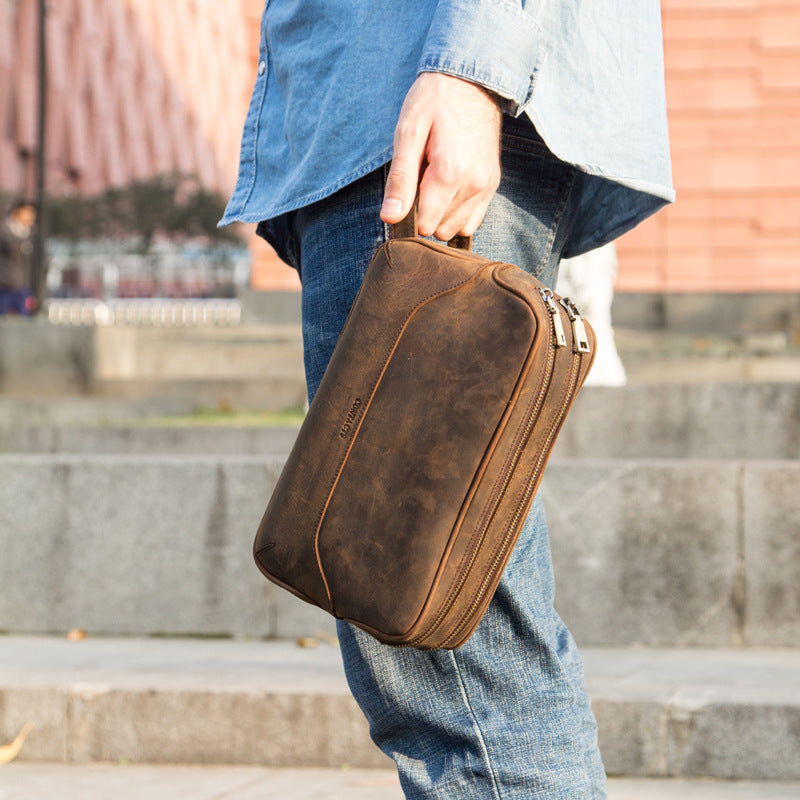 Crazy Horse Cowhide Organizer Bag