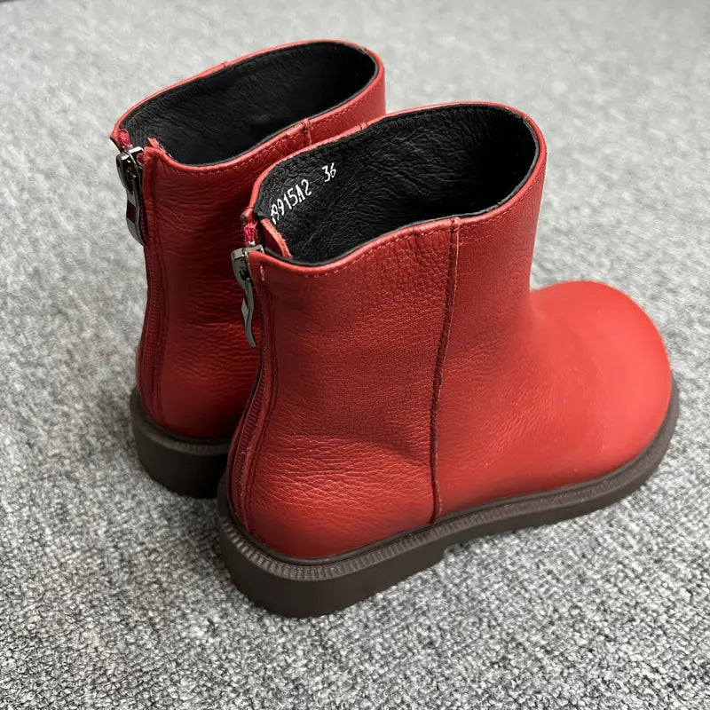 Genuine Leather Chelsea Ankle Boots