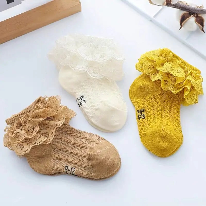 Ruffled Lace Princess Socks