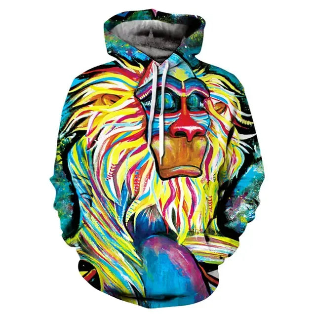 Rainbow Paint Splatter Tie-Dye 3D Hoodies