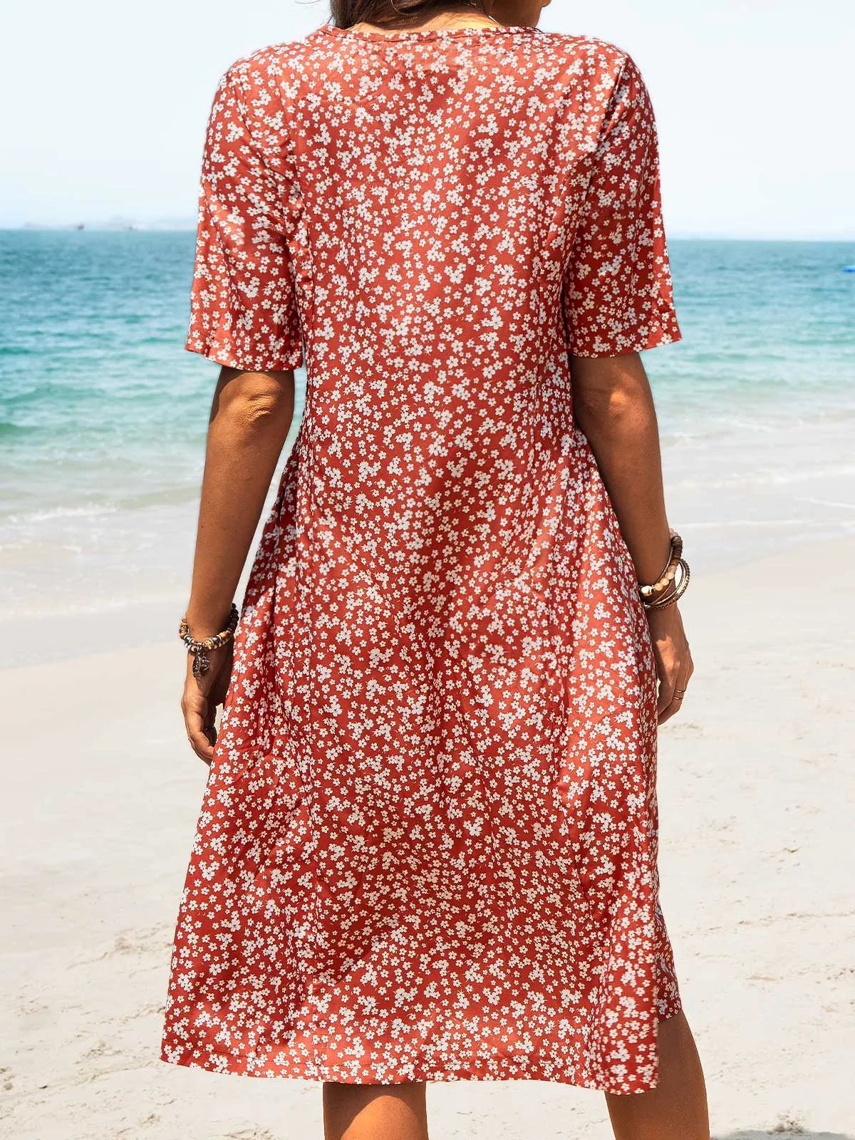 Annalee Short Sleeve Casual Midi Dress