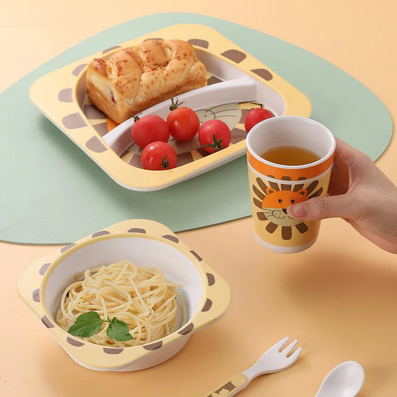 Eco-Friendly 5 Piece Bamboo Dinner Set