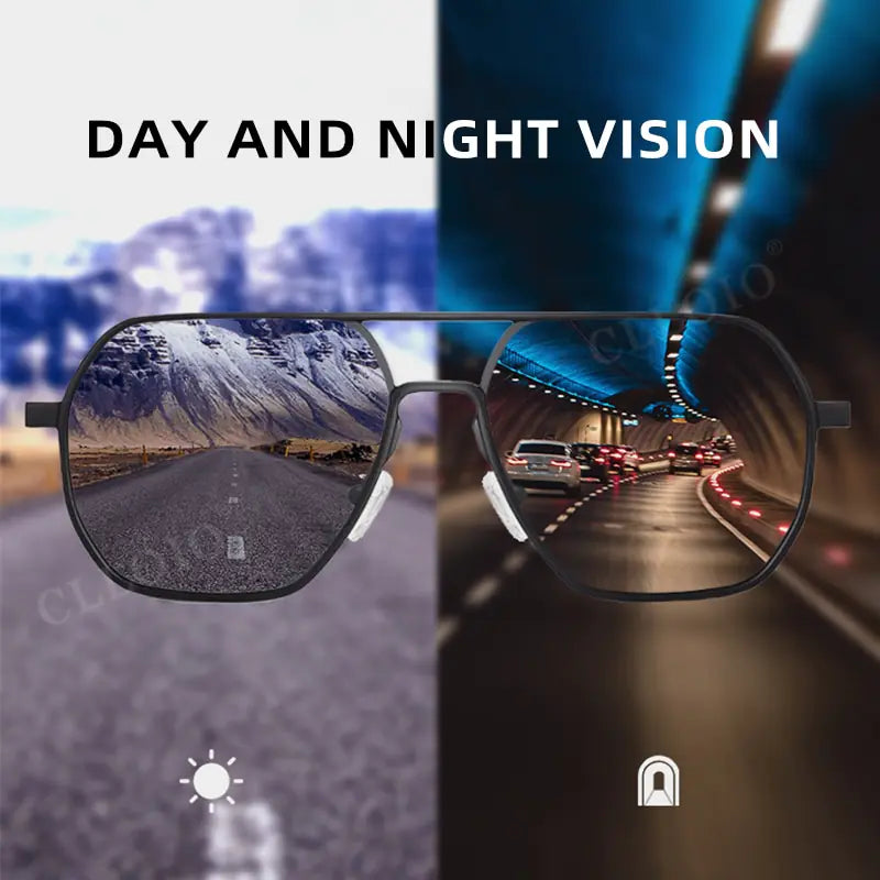 CLLOIO Aluminum Photochromic Polarized Sunglasses