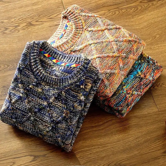 Diamond Knit Crew Neck Jumper