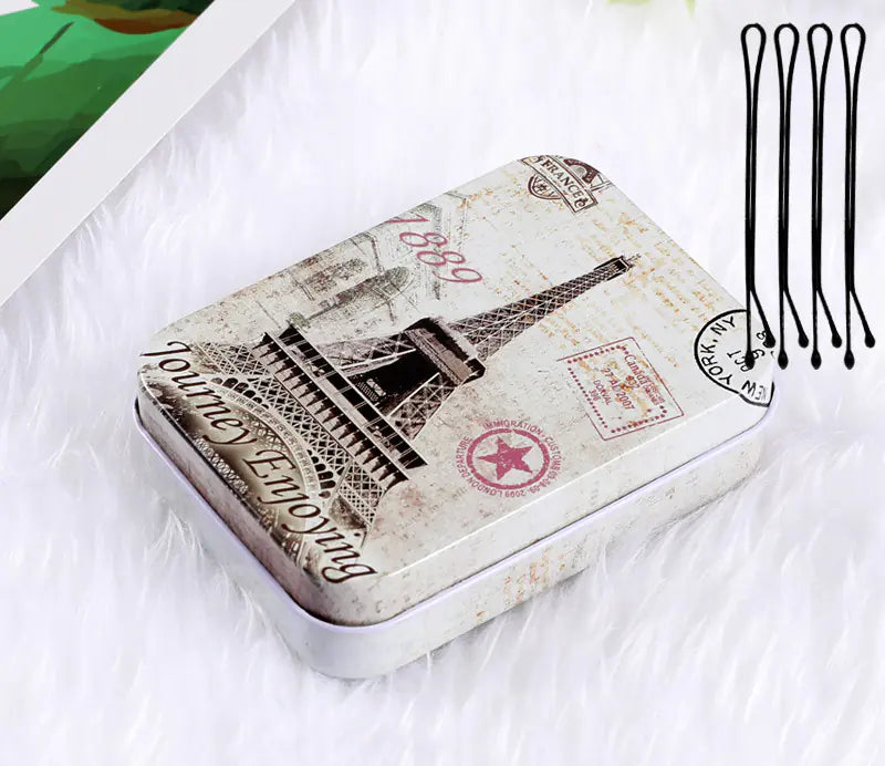 Bobby Pins and Hairpin Storage Tin