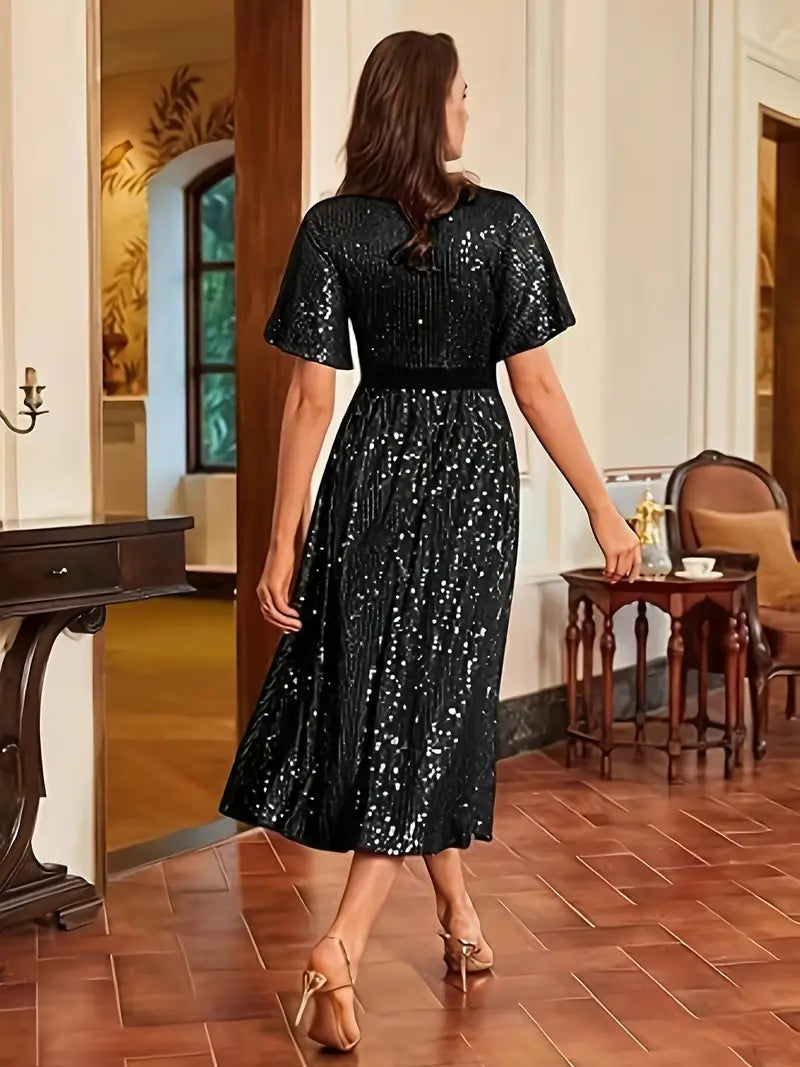 Gemma Sequin Midi Dresses