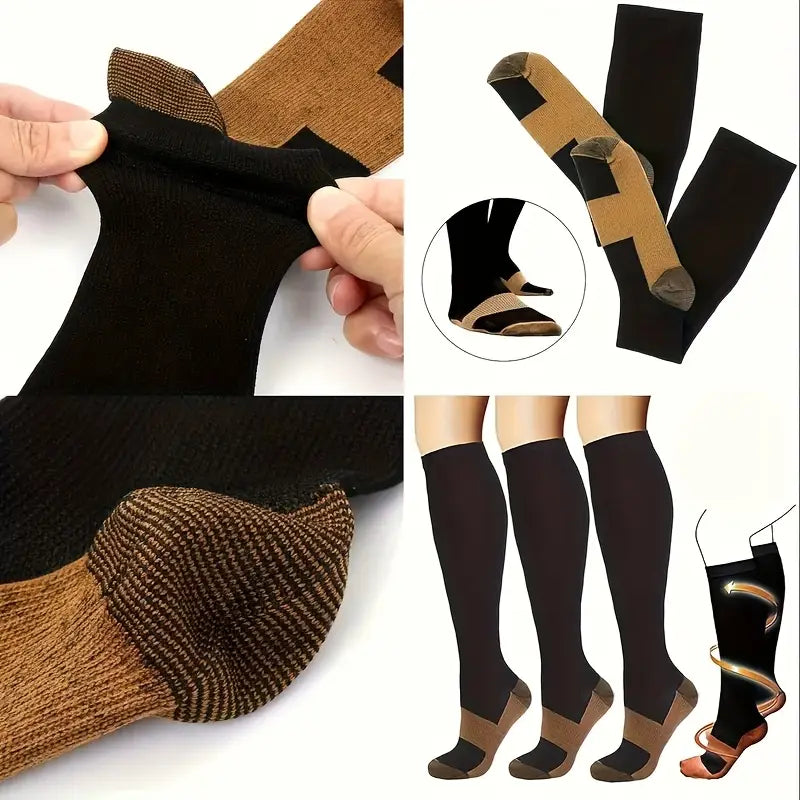 Copper Compression Knee High Socks